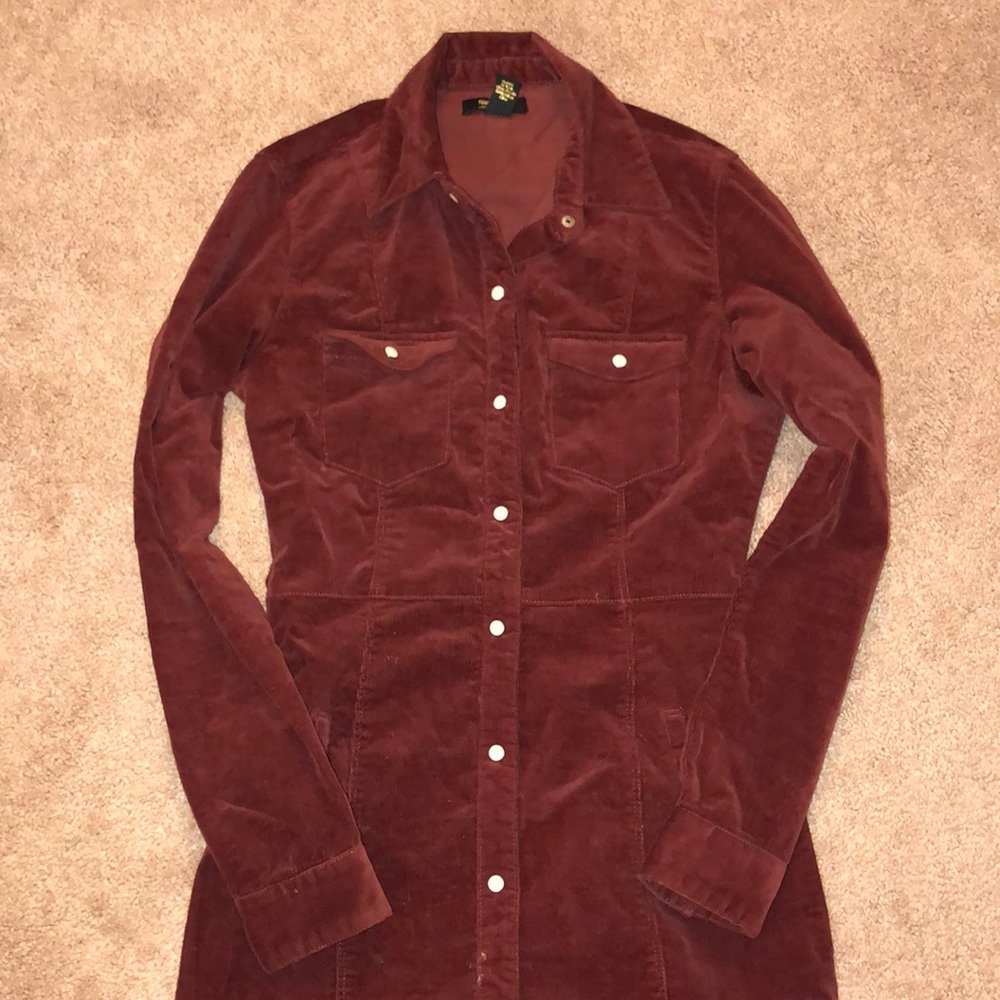 Cute corduroy dress with buttons